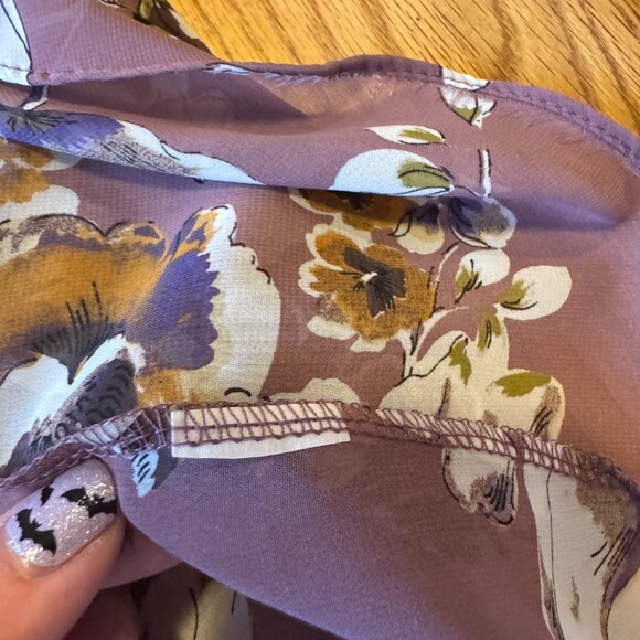 Promesa Mauve Floral Hi Low Skirt - Picture 3 of 9